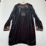 Johnny Was Embroidered Velvet Tunic Dress XL Floral Long Sleeve Tassels READ Photo 9