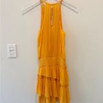 Ramy Brook  Alexandra Dress in Lemon Zest Ruffle Tiered‎ Mini Photo 2