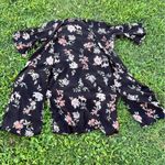 Angie  Black Floral Kimono Photo 6