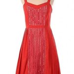 Anthropologie | Vessel by Timo Weiland Neria Dress Size 2 Red/Orange Eyelet Red Photo 6