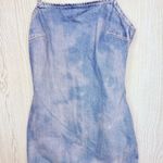 ZARA Nwot  lace bottom denim top long maxi dress grey sleeveless dress summer xs Photo 3