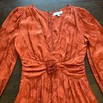 Love, Whit by Whitney Port Jacquard Midi Dress Burnt Orange Small Photo 6