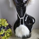 Faux Fur Trim & Pom Pom Ivory Knit Hat Photo 2