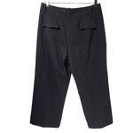 Sandro Sportswear Relaxed Fit High Waisted Cropped Trousers in Black Photo 3