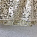 Daytrip  Floral Crochet Overlay Tank Top L Photo 6
