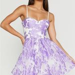 Showpo Purple Jacquard Brailey Mini Dress Photo 0