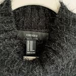 Forever 21 Mock neck black sleeveless fuzzy Sweater size S Photo 2