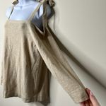 J.Crew Beige Cold Shoulder Top Women's Large NEW Photo 1