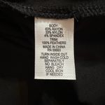 For Cynthia Black Feather Trim Short Sleeve Statement Top Women’s L Photo 4