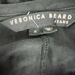 Veronica Beard Retta Cotton Poplin Puff Half Sleeve Crew Neck Tee Shirt Black XL Photo 1