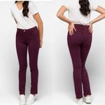 Jen7 Sateen Slim Straight 7 For All Mankind Stretch Pants Size 4 Purple Photo 9