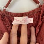 Pink Lily coral spaghetti strap maxi dress cutout detail padded cups ruffle lace Photo 6