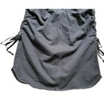 Tyte 90s Parachute Skirt Women Size 9 Gray Midi Y2K Drawstring Ruched Sides EUC Photo 2