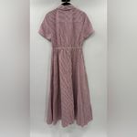 J.Crew  Cerise shirt-dress in striped cotton poplin White Deep Ember Photo 7