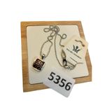 Silver toned and burgundy red rhinestone pendant necklace Gray Photo 3