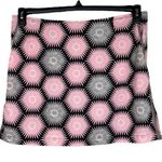 Golftini SZ 10 Nine and Wine Skort Geometric Pockets Stretch Slits Briefs Pink Photo 0