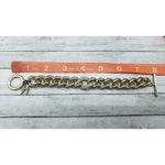 Victoria's Secret Gold Tone Chain Link Bracelet Rhinestones Toggle Clasp 8 in. Photo 8