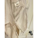 Mango ‎ Pop Mock Neck Bodysuit Long Sleeve V-Neck Top White Size M Photo 4