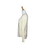 Free People  Patches of Lace Henley  Crochet Back Shirt Ivory Long Sleeve M Photo 1