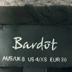 Bardot  Black Off The Shoulders Lace Overlay Gracie Midi Dress Size 4 XS Photo 6