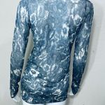 Vera Wang  Floral Gray Blue  Cardigan Blouse Photo 10