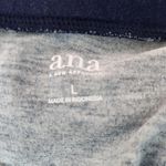 a.n.a Floral Navy Maxi Skirt Size Large Long Boho Floral Skirt Photo 5