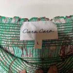 Cara Cara Green Jazzy Smocked Cotton Voile Midi Dress sz L Size L Photo 2