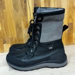 UGG  Adirondack III  Black Leather Shearling Lining Waterproof Winter Midi Boot 6 Photo 2