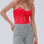 ZARA NWT Satin Effect Red Star Bodysuit Photo 1