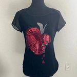 Disney Couture Size Small Black Cinderella Snow White Top Photo 0