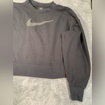 Nike  black swoosh sweatshirt medium Photo 2