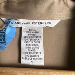 Diane Von Furstenberg  Light Brown Satin One Button Blazer Jacket Size 4 Photo 7