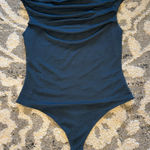 EXPRESS  Ruched Navy off the shoulder Bodysuit ⭐️ Photo 0