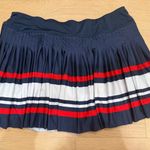 FILA Navy Blue Pleated Skirt with Red and White Stripes large Photo 2