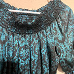 Turquoise Haven  Mini Smocked Dress sz S whimsigoth fairy romantic dark stretchy Photo 3