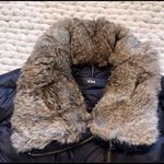 Tumi real rabbit fur puffer black jacket Photo 1