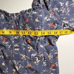 Inspired Hearts Floral Milkmaid Dress Sz XL Puff Sleeves Prairie Cottage Peasant Blue Photo 5