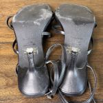 Open Edit  Women's Strappy Sandals Size 9 Black Square Toe Kitten Heel Photo 7