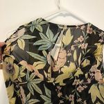 CAbi Ruffle Tank Osaka Nights Gray Pastel Green Pink Floral Sleeveless Blouse XS Photo 10