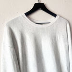 Mondetta  White Jacquard Sweatshirt Women’s Small | Cozy Winter Neutral Photo 4