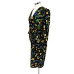 Alexia Admor  Aliana Floral Puff Sleeve Dress Black Multicolor Size Medium NWT Photo 6