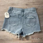 Vervet  by Flying Monkey Rigid Button Up High Rise Denim Shorts Photo 7