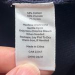 Talbots  NWT Navy Blue Crewneck Heavy Knit Poncho M/L Medium‎ Large Striped Photo 4