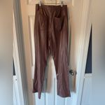 Danielle Bernstein ‎ WeWoreWhat Croc Ankle Flare Brown FauxLeather Pant Size27/4 Photo 7