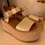 Soda Gold Platform Wedges Photo 0