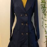 SheIn New Plus Double Breasted Pleated Hem Blazer Dress Photo 1