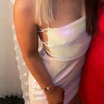 Lucy in the Sky White\ Light Pink Sequin Dress Photo 0