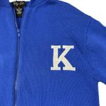 University Of Kentucky Wildcats Cardigan Sweater Blue Hooded Zip Knit Size Small Photo 3