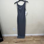 Good American NWT  Twist Shoulder Maxi Dress in Carbon size small maxi Photo 6