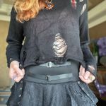 Sexy Gothic Shredded Pullover Sweater Size M Photo 5